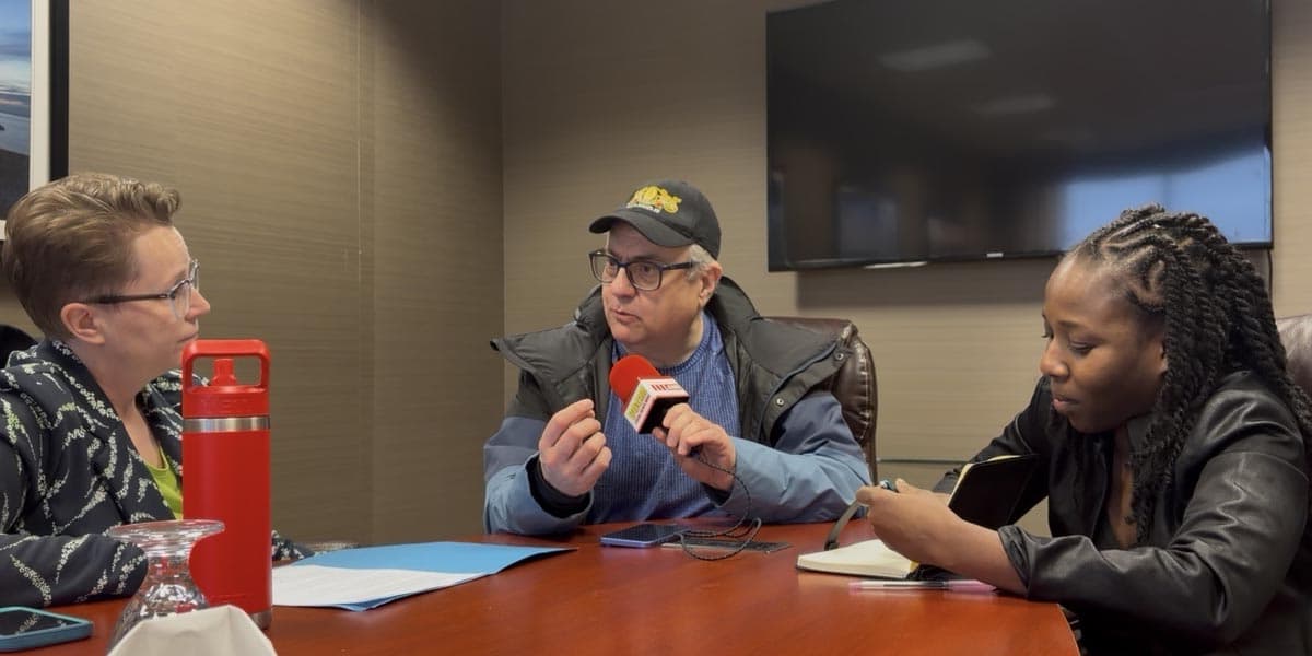 A collaborative conversation during a recorded interview